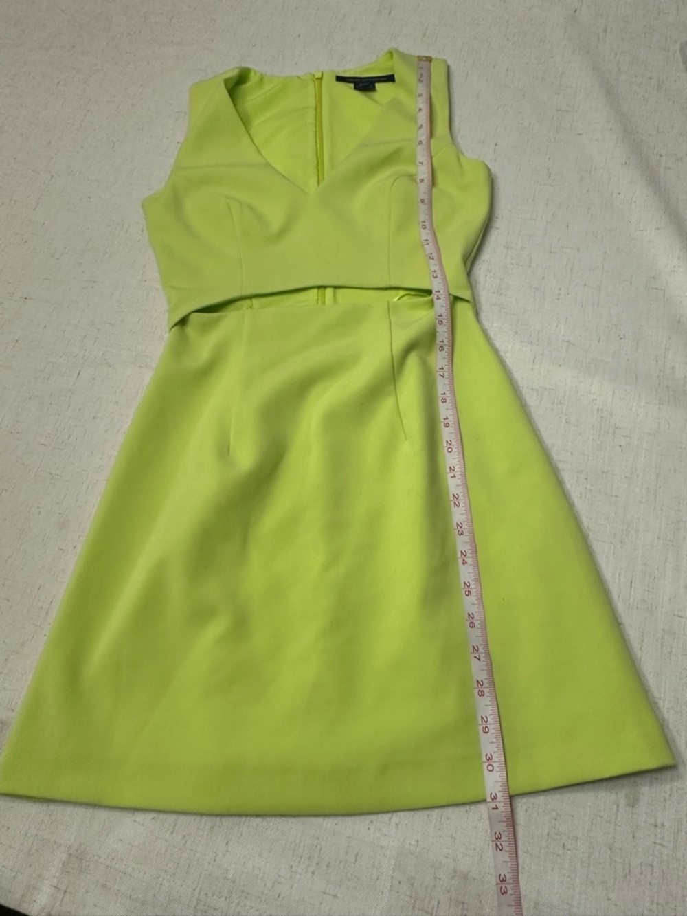 🩷French Connection Neon Lime Mini Dress - Picture 9 of 11